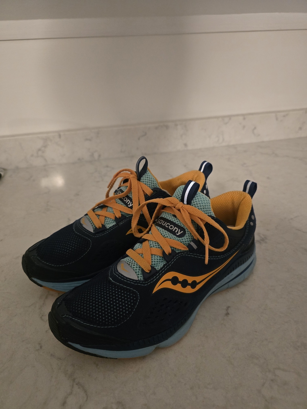 Saucony Navy with Orange & Light Blue Sneakers